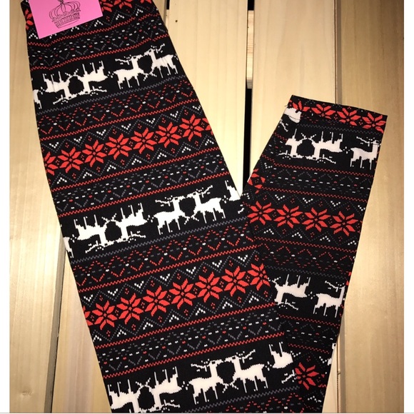 Jillerellas Castle Pants - ⚡️Last One Curvy Plus Leggings Holiday Fair Isle
